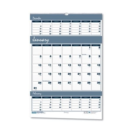 House Of Doolittle Doolittle, RECYCLED BAR HARBOR THREE-MONTHS-PER-PAGE WALL CALENDAR, 15.5 X 22, 2020-2022 343